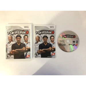 Top Spin 3 (Nintendo Wii, 2008) Tennis - 2K Sports - CIB Complete - US Seller